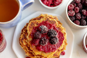 AIP Pancakes stacked on a plate