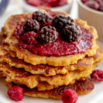 AIP Pancakes stacked on a plate