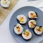 Vegan Sushi Rolls on a plate