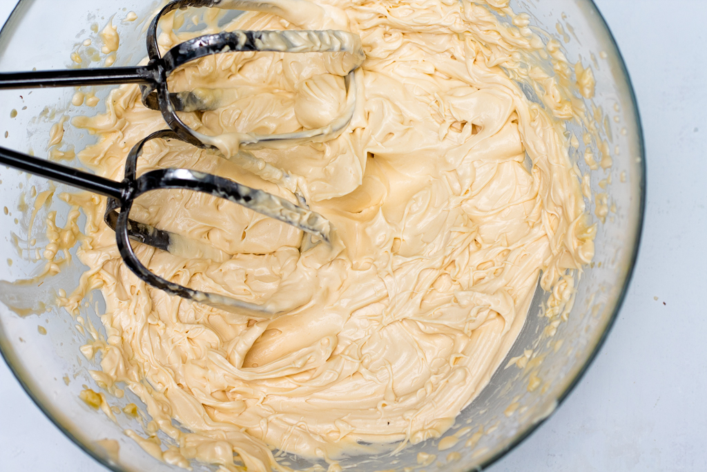 Dairy-free Buttercream icing in a bowl