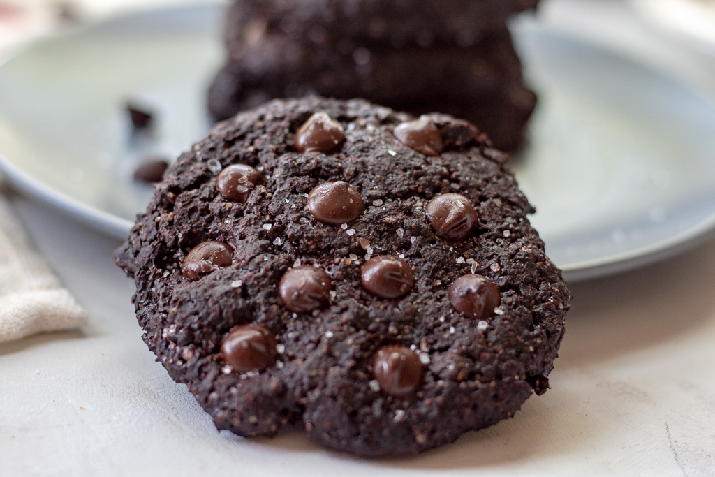 Double “Brownie” Chocolate Cookies (Vegan, Gluten-free)