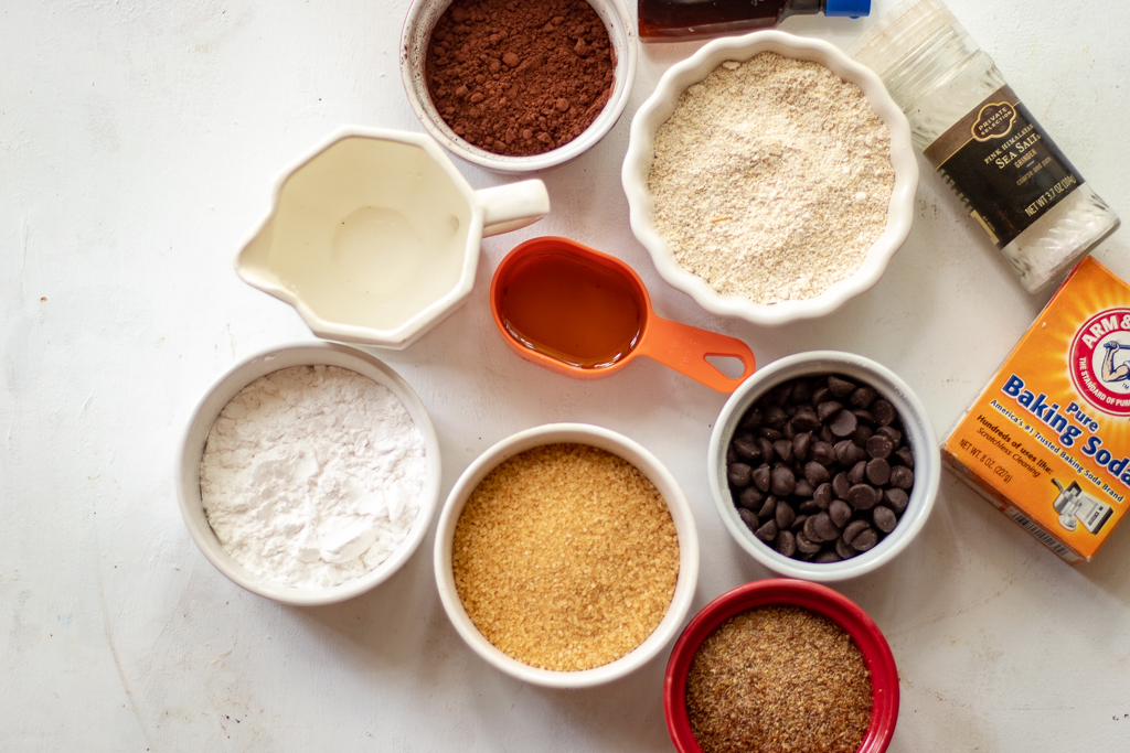 Ingredients for Vegan Chocolate Cookies