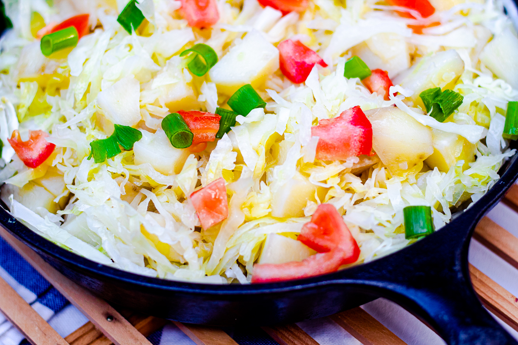 Healthy Fried Cabbage and Potatoes (Vegan, Vegetarian) - Allergyummy