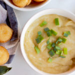 A bowl of Potato and leek soup