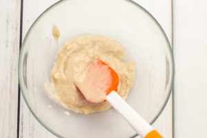 blended banana in a bowl