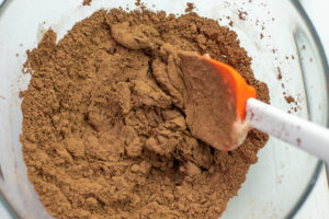 Mixing in the cocoa powder