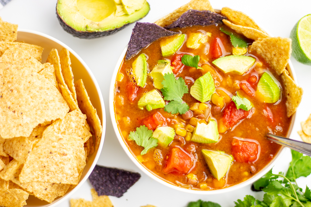 vegan chili in a bowl