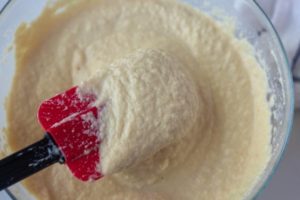 chickpea dough in a bowl