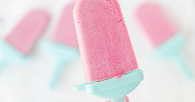 Strawberry Banana Cream Popsicles (Dairy-free,  Vegan,  Healthy)