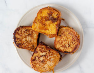 healthy French toast on a plate
